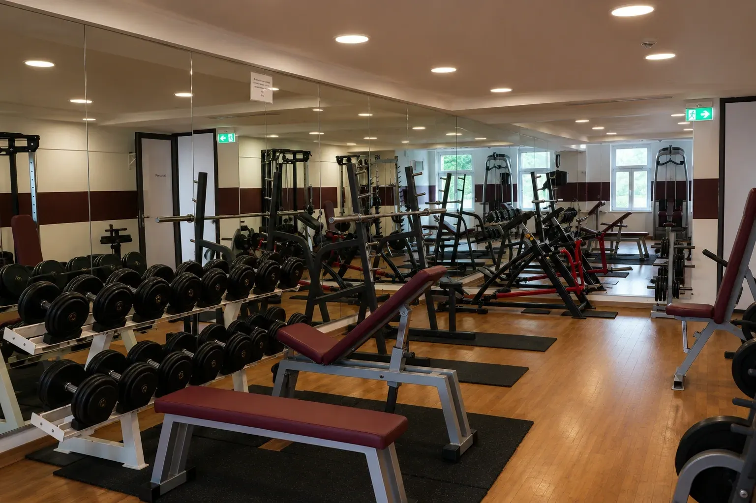 Freihantelbereich im AZUR Fitnessstudio Groitzsch – für Besucher aus Zwenkau